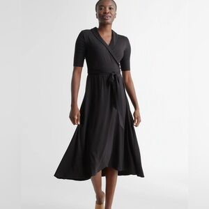 Quince NWT Tencel Jersey Midi Wrap Dress